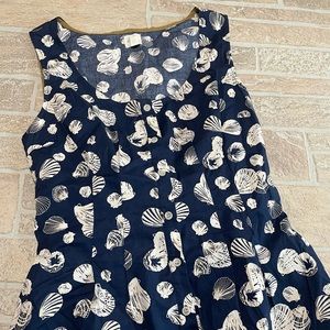 Edme & Esyllte button front blue sea shell top 6